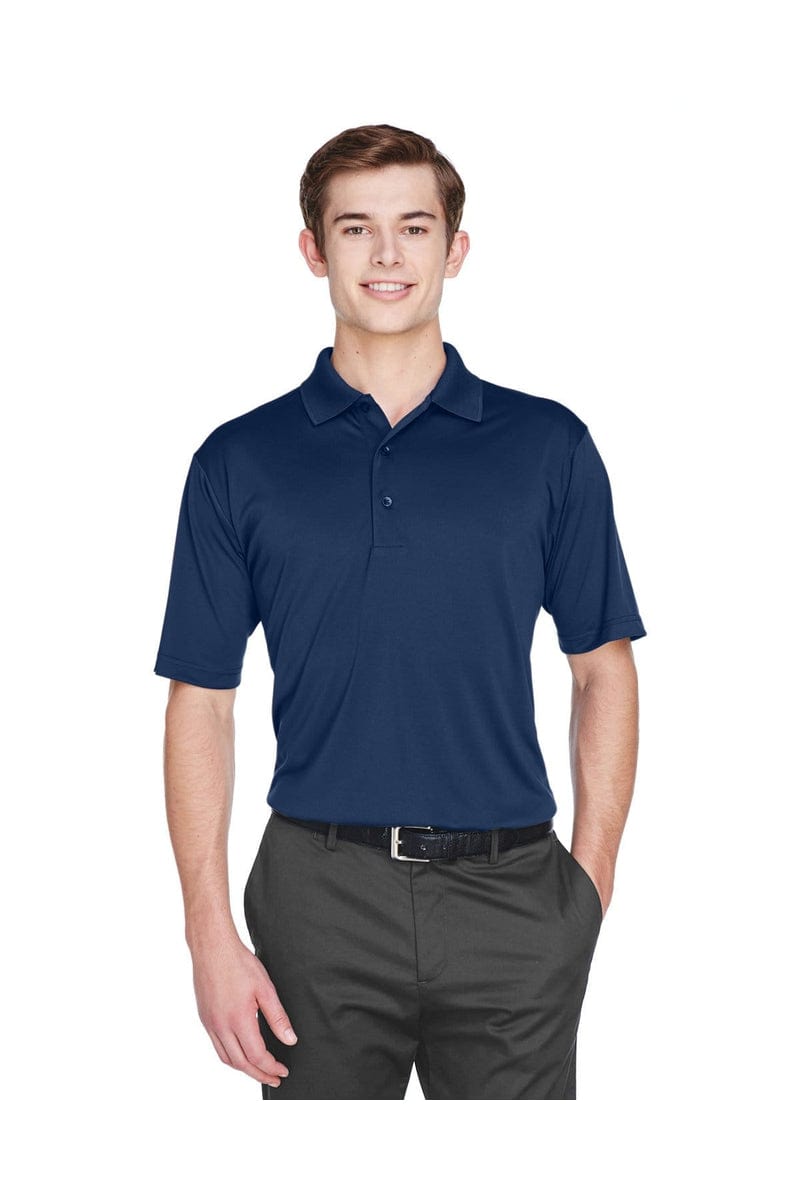 UltraClub 8610 Men's Cool & Dry 8-Star Elite Performance Interlock Polo in Navy