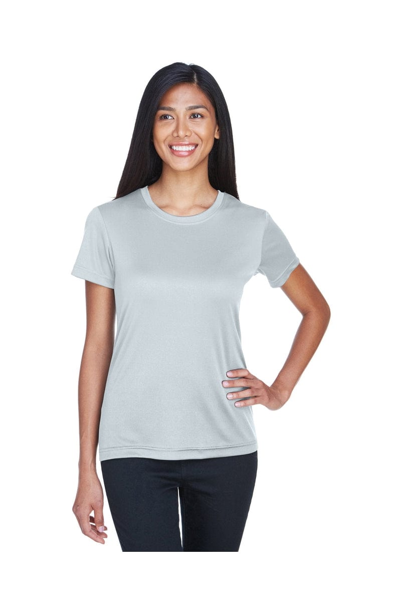 UltraClub 8620L: Ladies' Cool & Dry Basic Performance T-Shirt in Grey