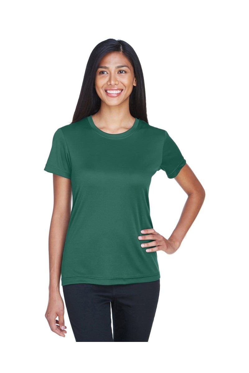 UltraClub 8620L: Ladies' Cool & Dry Basic Performance T-Shirt in Forest Green