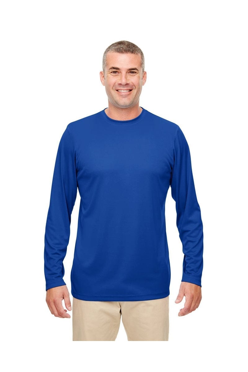 UltraClub 8622: Men's Cool & Dry Performance Long-Sleeve Top, Basic Colors