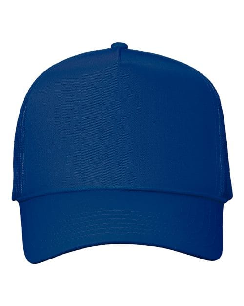 Valucap 8804H Five-Panel Trucker Cap in Royal Blue