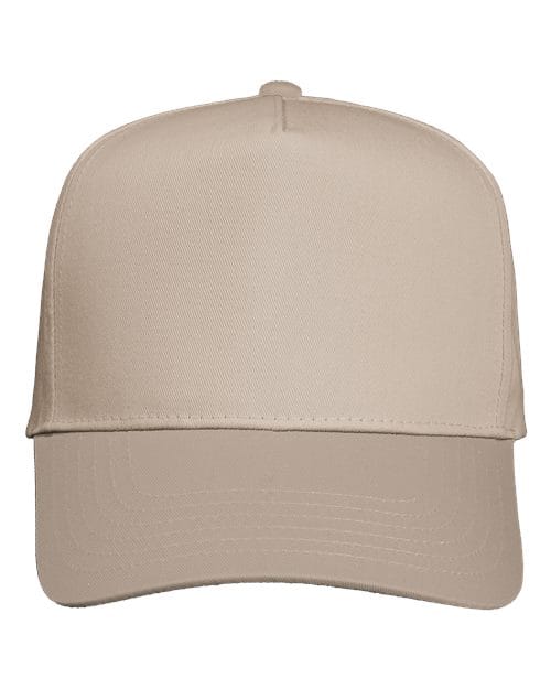 Valucap 8869 Five-Panel Twill Cap in Khaki