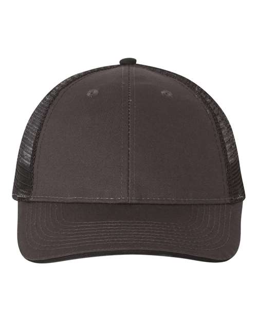 Valucap S102 Sandwich Trucker Cap in Charcoal/ Black