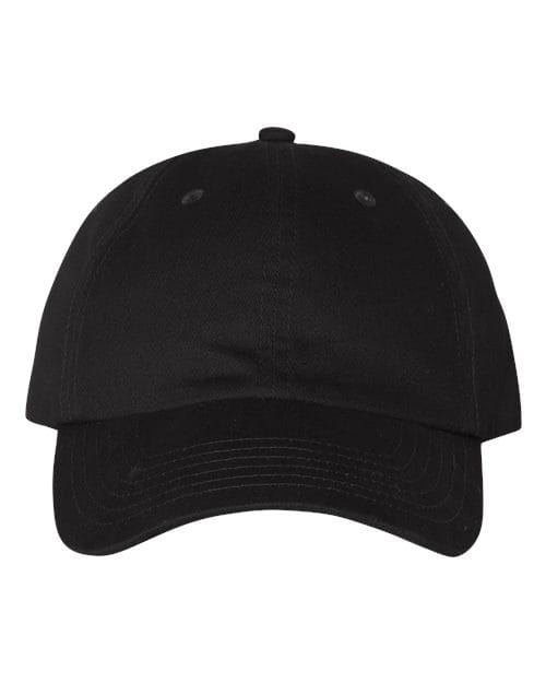 Valucap VC200 Brushed Twill Cap in Black