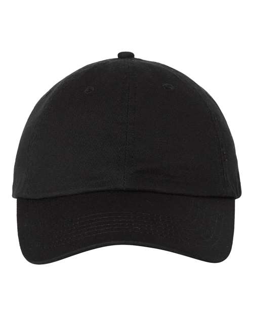 Valucap VC300A Bio-Washed Classic Dad Hat in Black