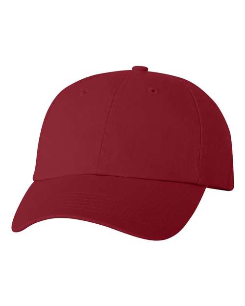 Valucap VC300A Bio-Washed Classic Dad Hat in Cardinal