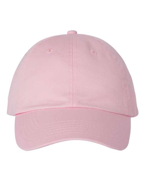Valucap VC300A Bio-Washed Classic Dad Hat in Light Pink
