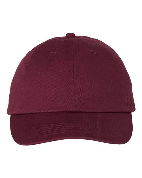 Valucap VC300A Bio-Washed Classic Dad Hat in Maroon