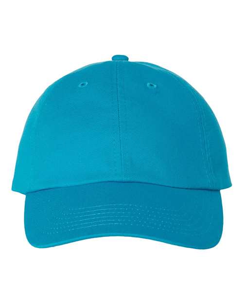 Valucap VC300A Bio-Washed Classic Dad Hat in Neon Blue