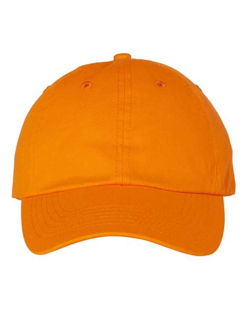 Valucap VC300A Bio-Washed Classic Dad Hat in Neon Orange