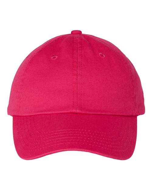 Valucap VC300A Bio-Washed Classic Dad Hat in Neon Pink