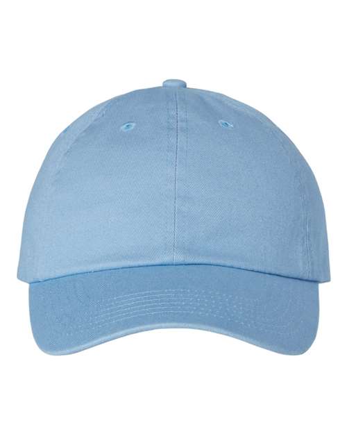 Valucap VC300A Bio-Washed Classic Dad Hat in Sky Blue