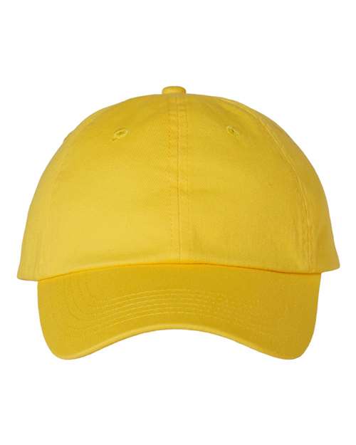 Valucap VC300A Bio-Washed Classic Dad Hat in Yellow