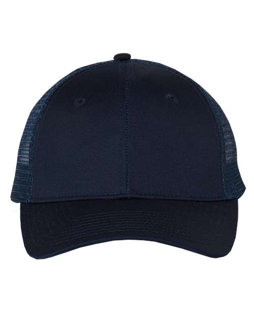 Valucap VC400 Mesh-Back Twill Trucker Cap in Navy