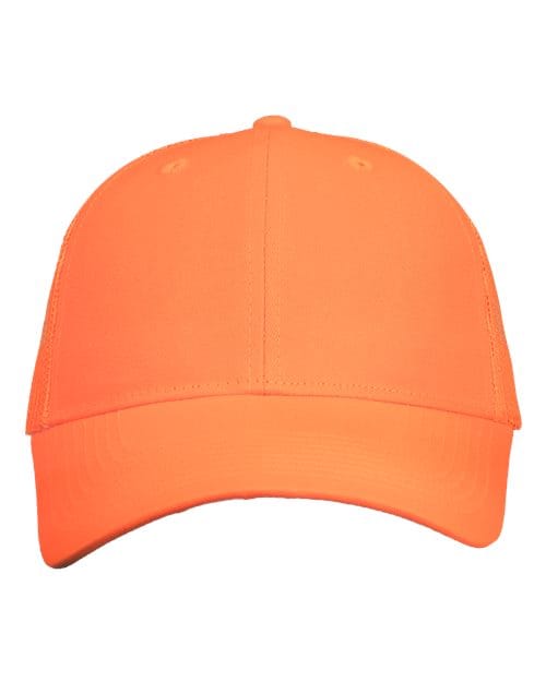 Valucap VC400 Mesh-Back Twill Trucker Cap in Neon Orange