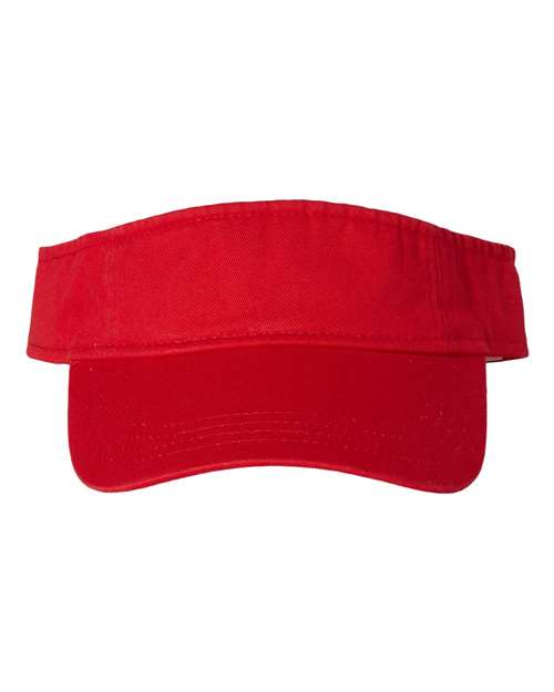 Valucap VC500 Bio-Washed Visor in Red