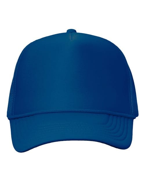 Valucap VC700 Foam Mesh-Back Trucker Cap in Royal/ Royal