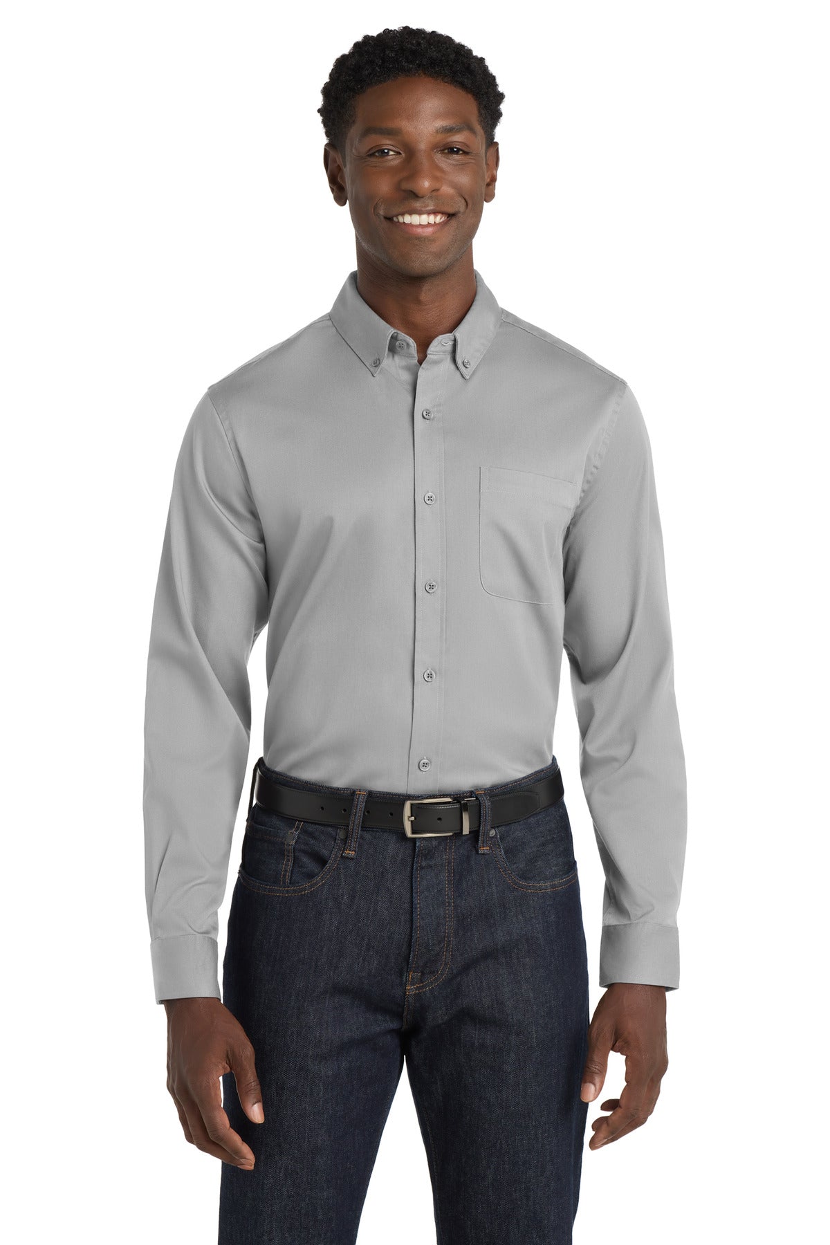 Port Authority ®  Long Sleeve SuperPro React ™  Twill Shirt. W808