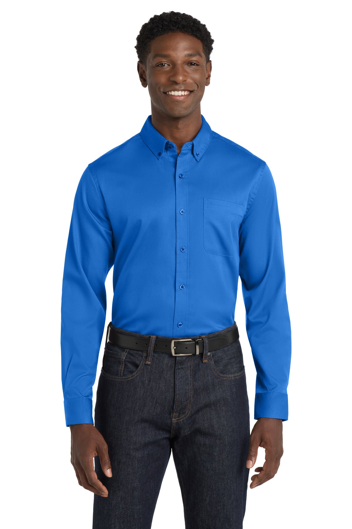 Port Authority ®  Long Sleeve SuperPro React ™  Twill Shirt. W808