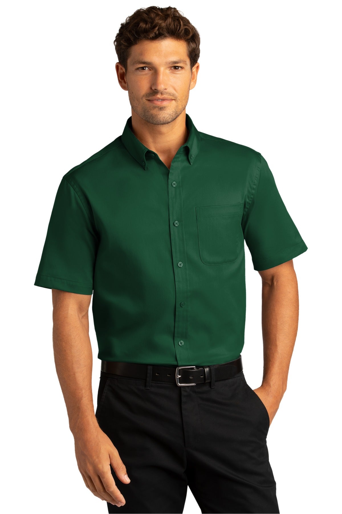 Port Authority ®  Short Sleeve SuperPro React ™  Twill Shirt. W809