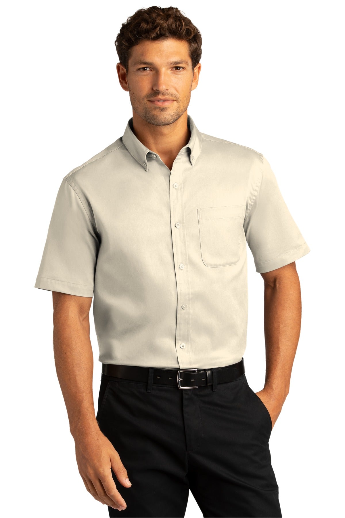 Port Authority ®  Short Sleeve SuperPro React ™  Twill Shirt. W809
