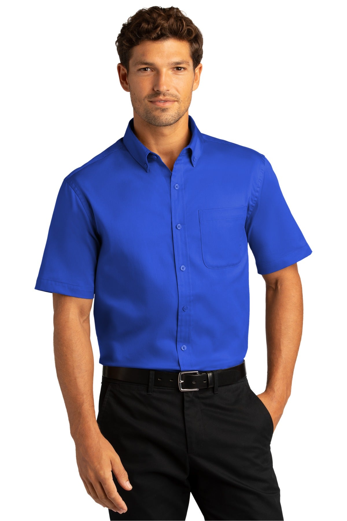 Port Authority ®  Short Sleeve SuperPro React ™  Twill Shirt. W809