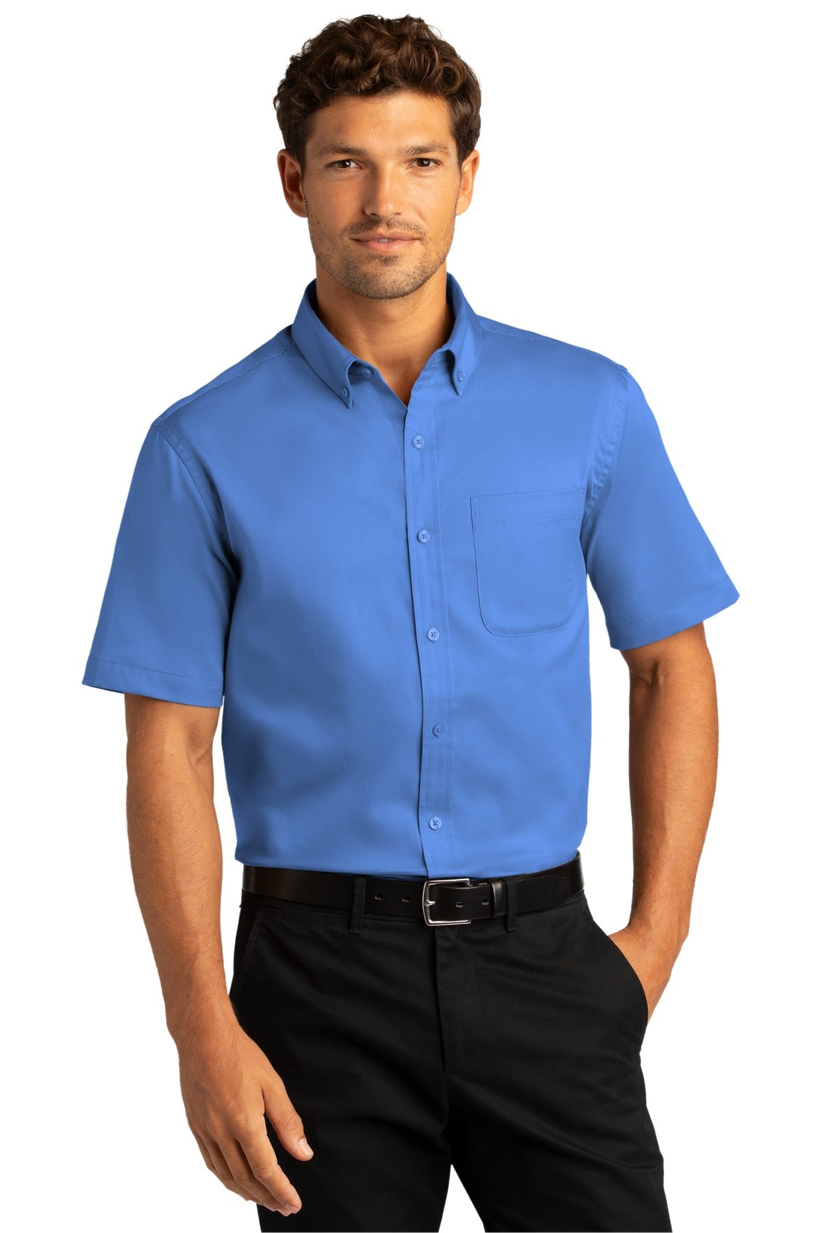 Port Authority ®  Short Sleeve SuperPro React ™  Twill Shirt. W809