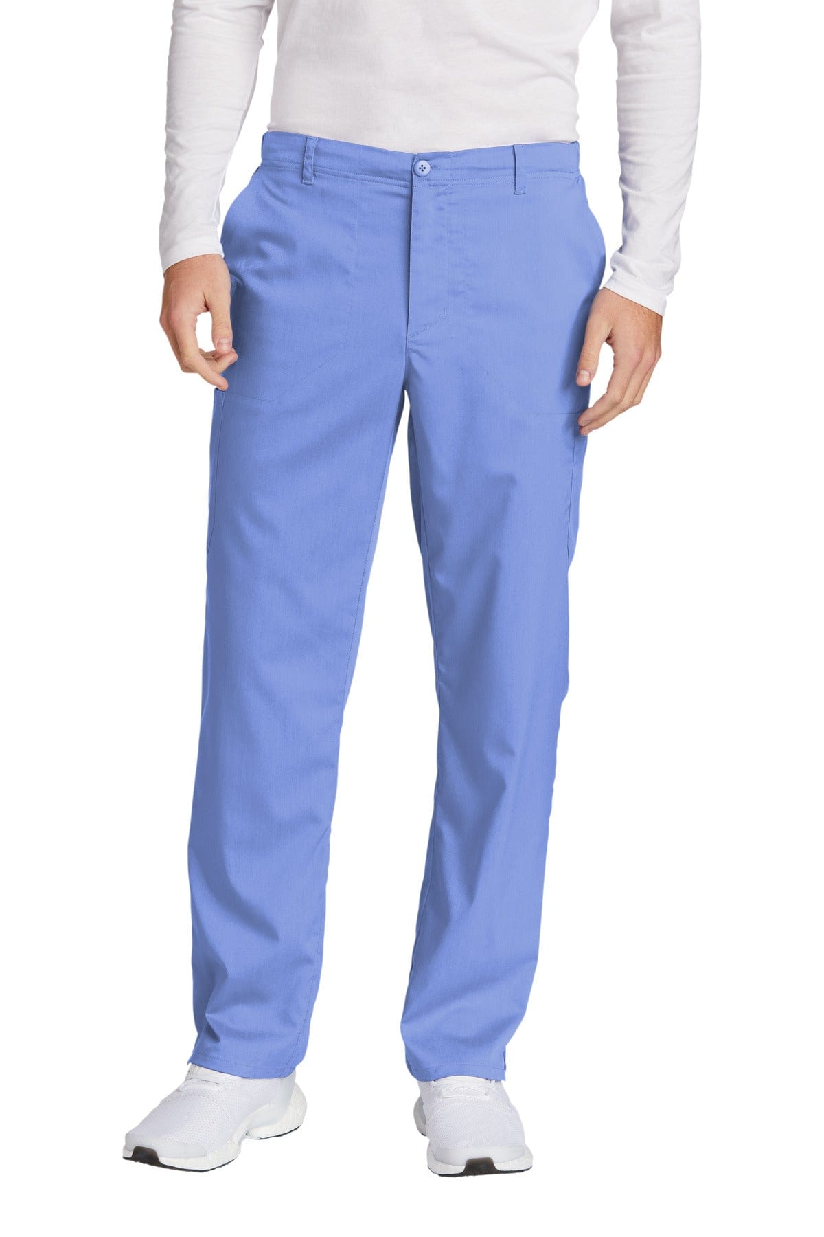 WonderWink Men's Premiere Flex Cargo Pant WW5058 in Ceil Blue