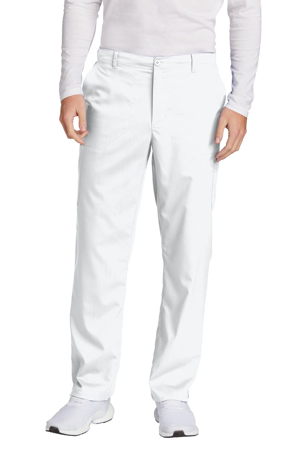 WonderWink Men's Premiere Flex Cargo Pant WW5058 in White