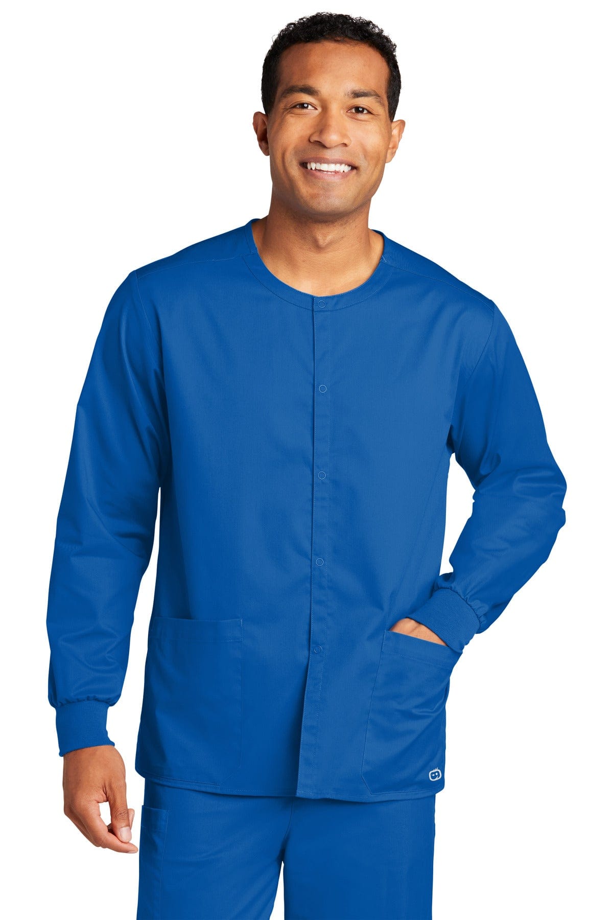 WonderWink WW3080 Unisex WorkFlex Snap-Front Scrub Jacket in 