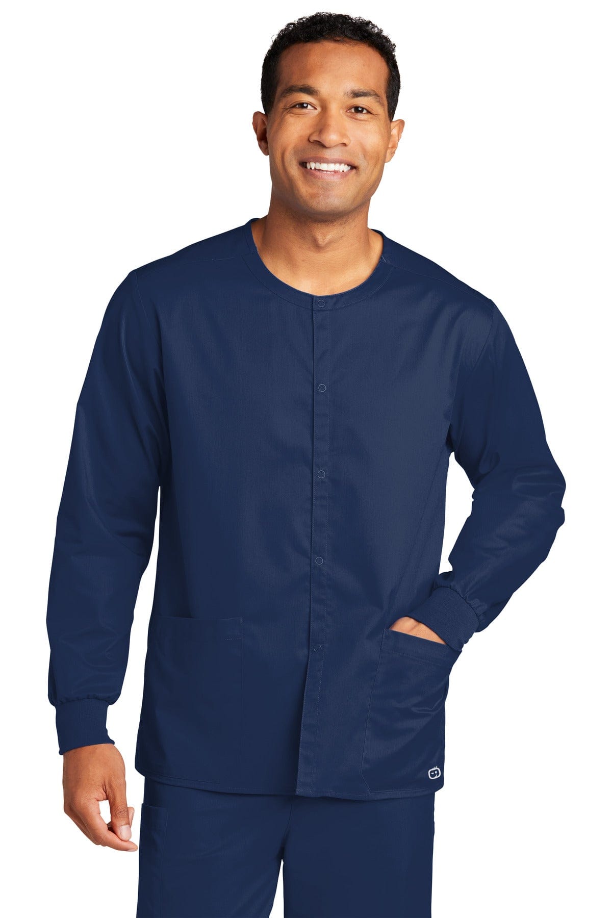 WonderWink WW3080 Unisex WorkFlex Snap-Front Scrub Jacket in 