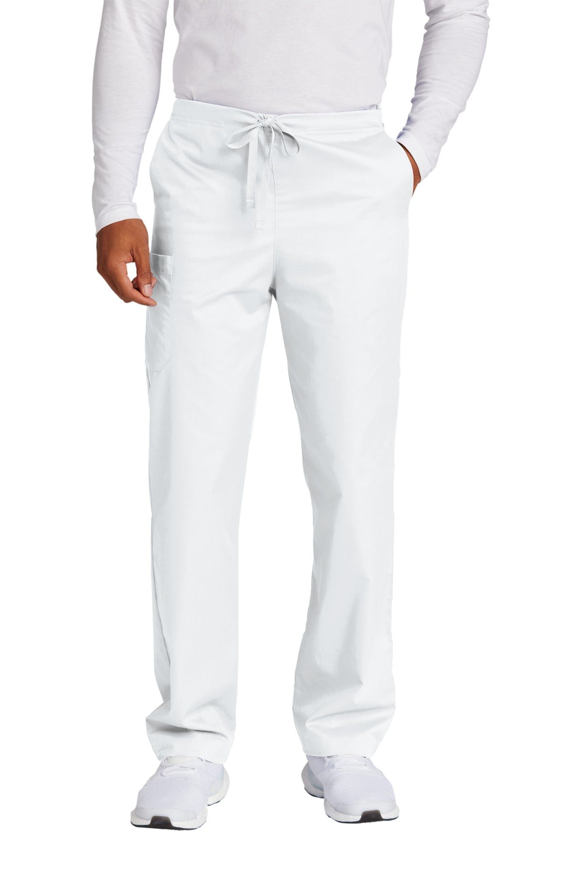 WonderWink WW3150 Unisex WorkFlex Cargo Pant in White