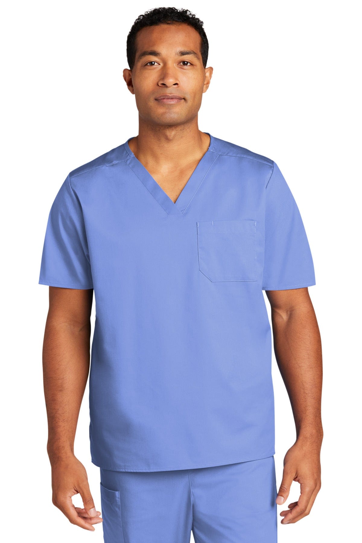 WonderWink WW3160 Unisex WorkFlex Chest Pocket V-Neck Top in 