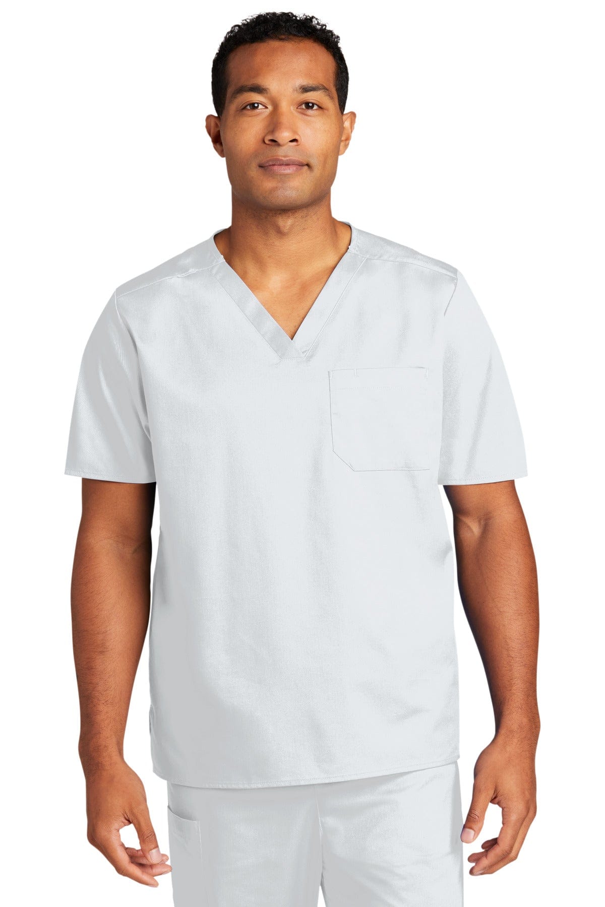 WonderWink WW3160 Unisex WorkFlex Chest Pocket V-Neck Top in 