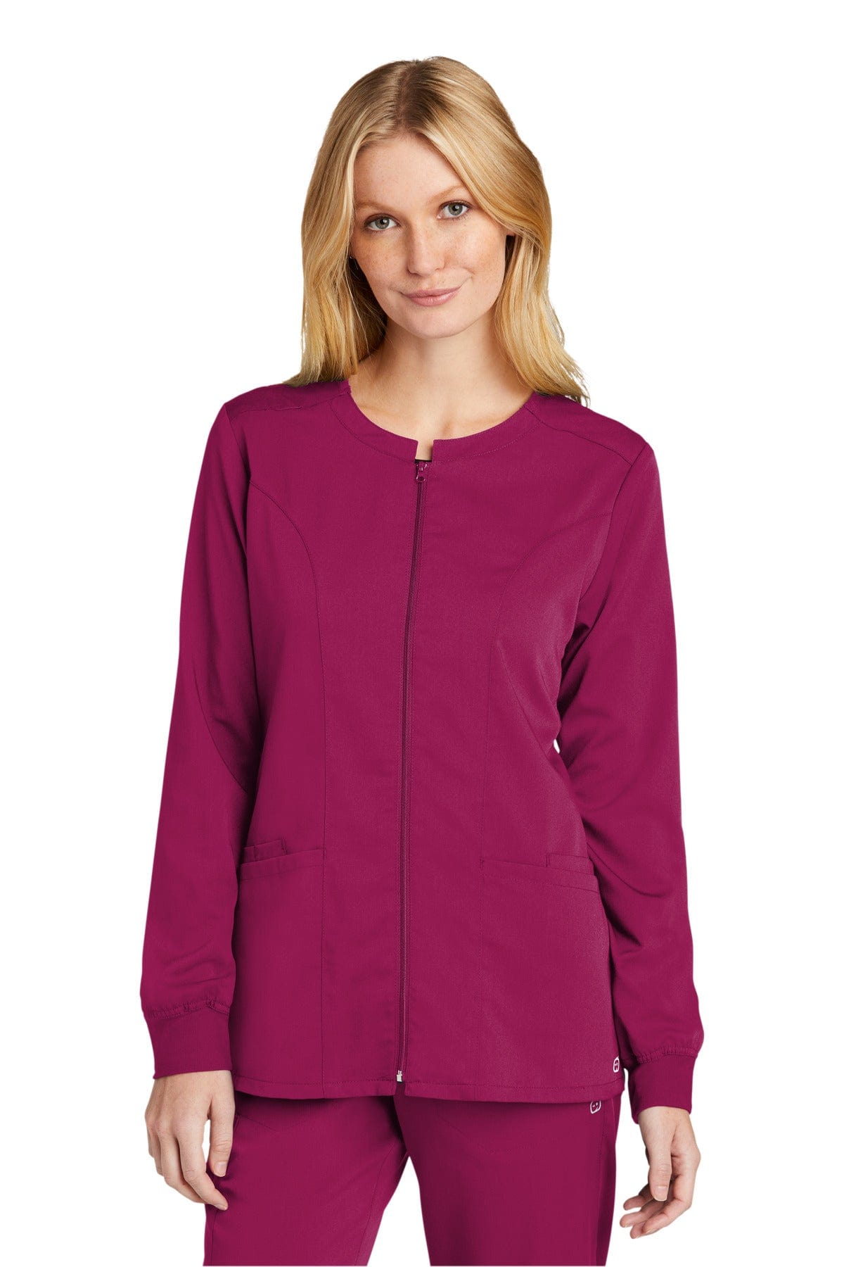 WonderWink WW4088 Women's Premiere Flex Full-Zip Scrub Jacket in 