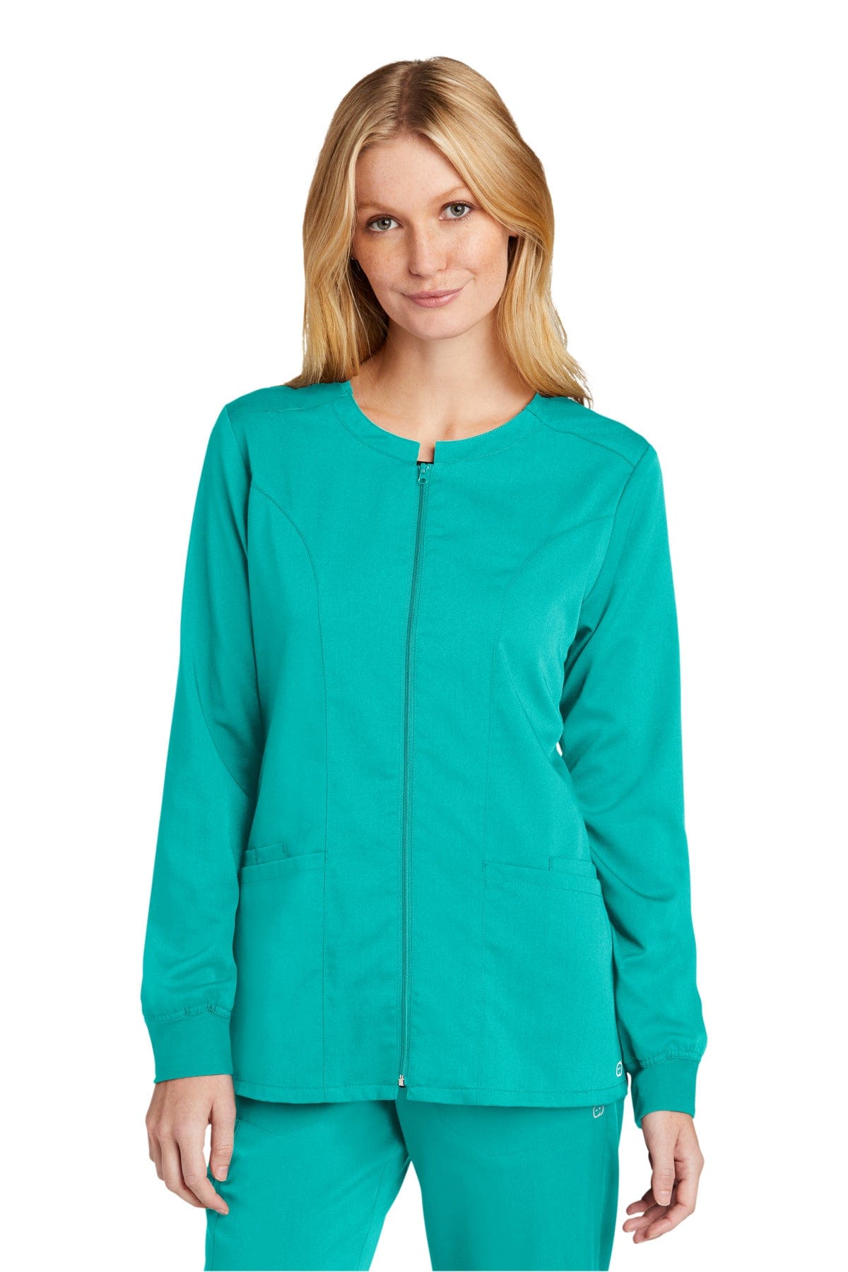 WonderWink WW4088 Women's Premiere Flex Full-Zip Scrub Jacket in 