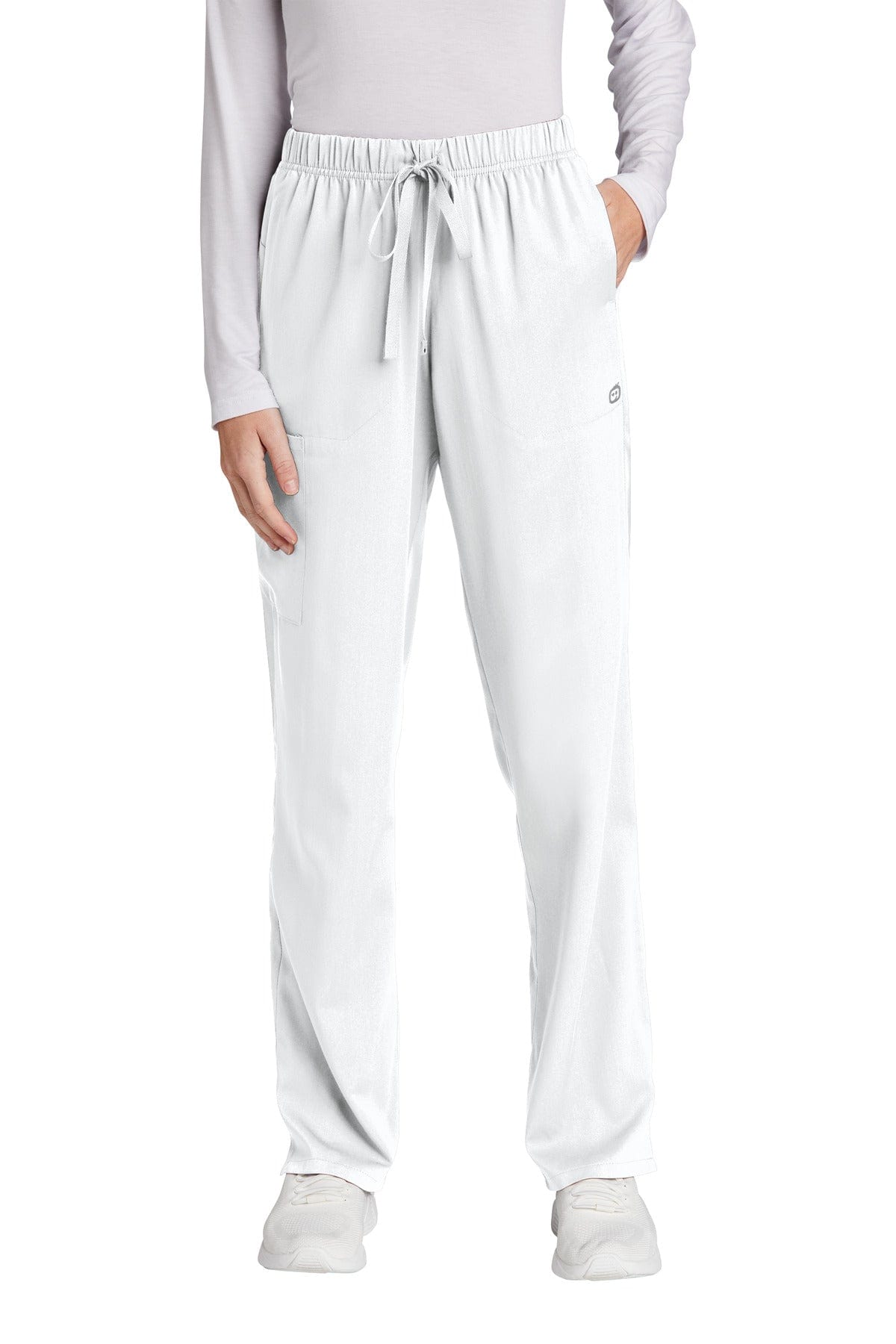 WonderWink WW4158 Women's Premiere Flex Cargo Pant in White
