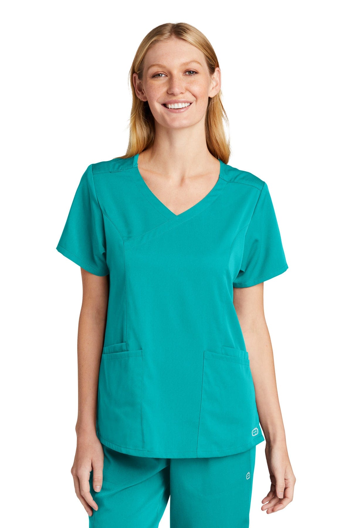 WonderWink WW4268 Women's Premiere Flex Mock Wrap Top in 