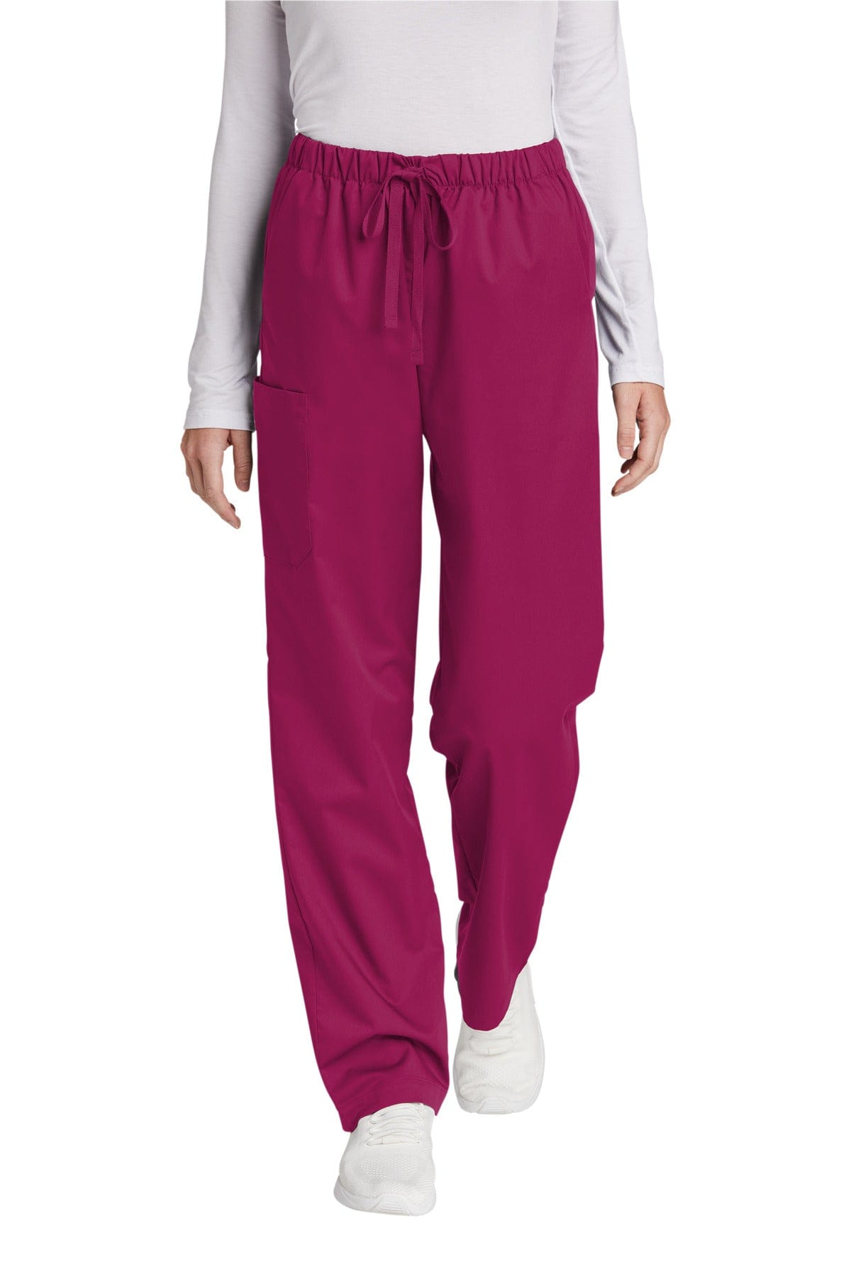 WonderWink WW4550 Women's WorkFlex Cargo Pant in Wine