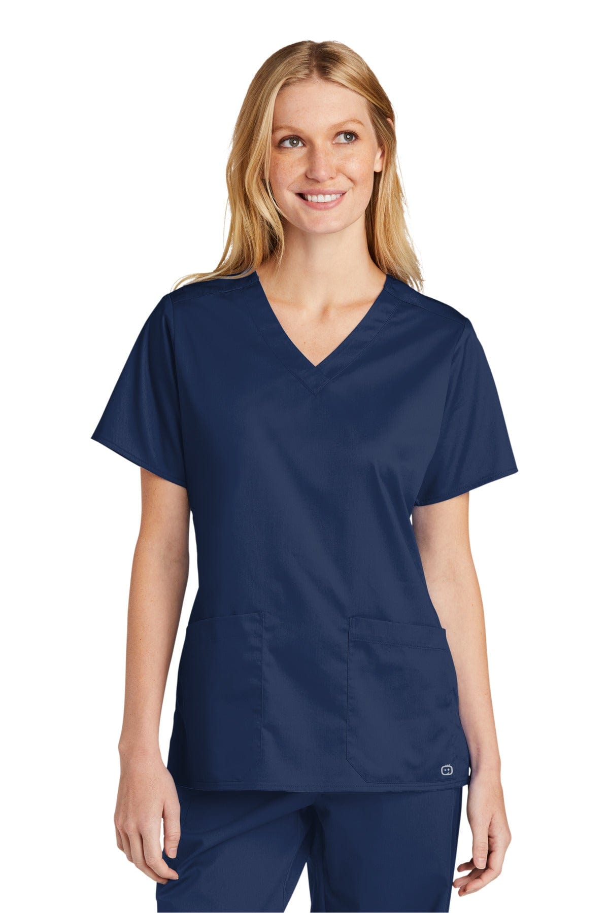WonderWink WW4560 Women's WorkFlex V-Neck Top in Navy