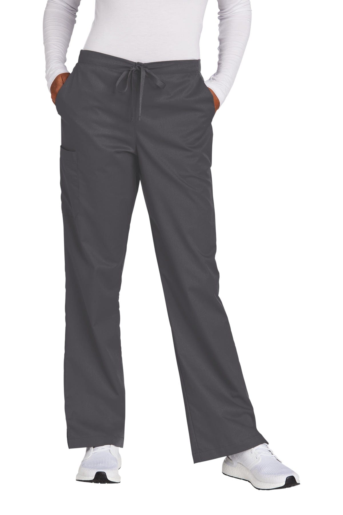 WonderWink WW4750T Women's Tall WorkFlex Flare Leg Cargo Pant in Pewter