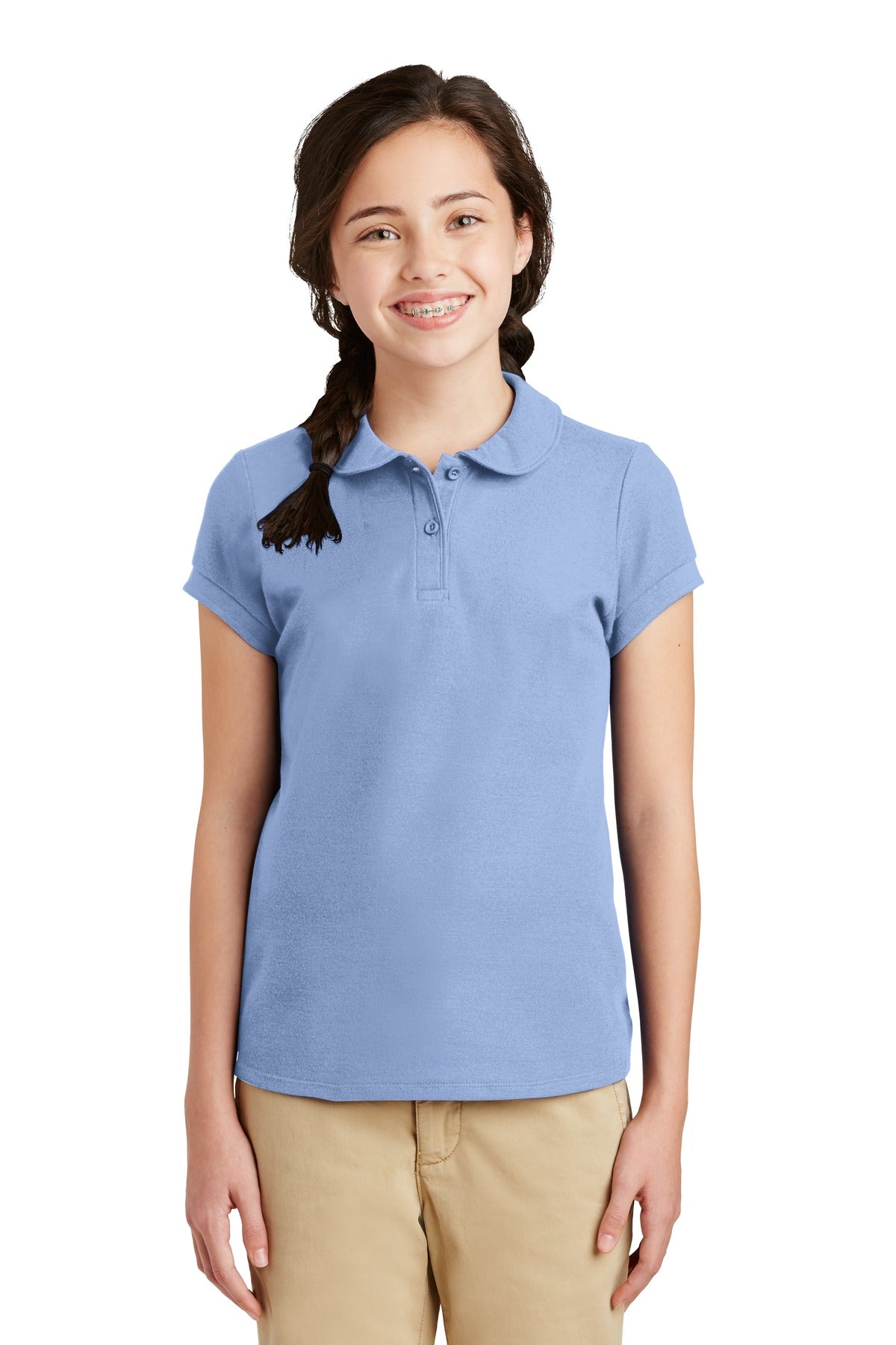 Port Authority ®  Girls Silk Touch ™  Peter Pan Collar Polo. YG503