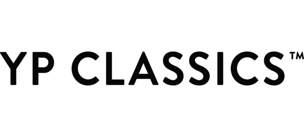 Black 'YP Classics' logo on a white background