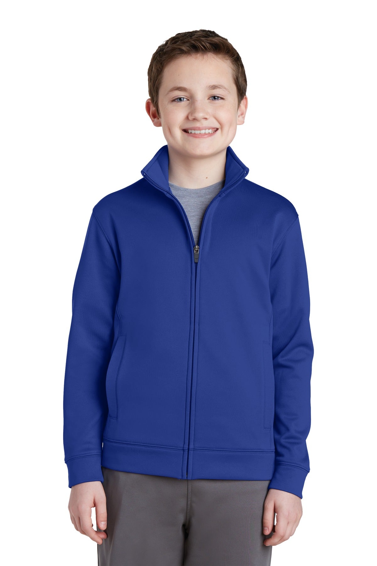 Sport-Tek YST241: Youth Sport-Wick Fleece Full-Zip Jacket