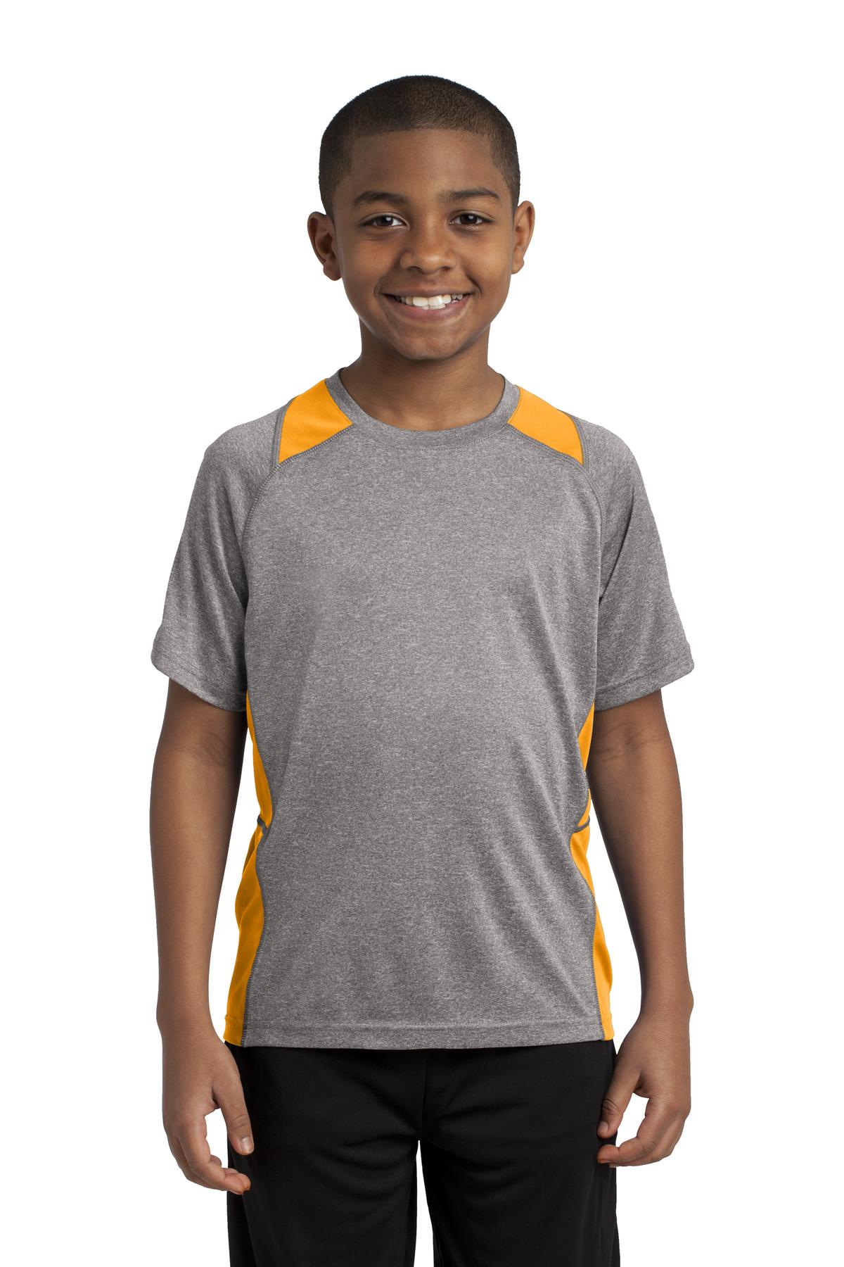Sport-Tek YST361: Youth Heather Colorblock Contender Tee