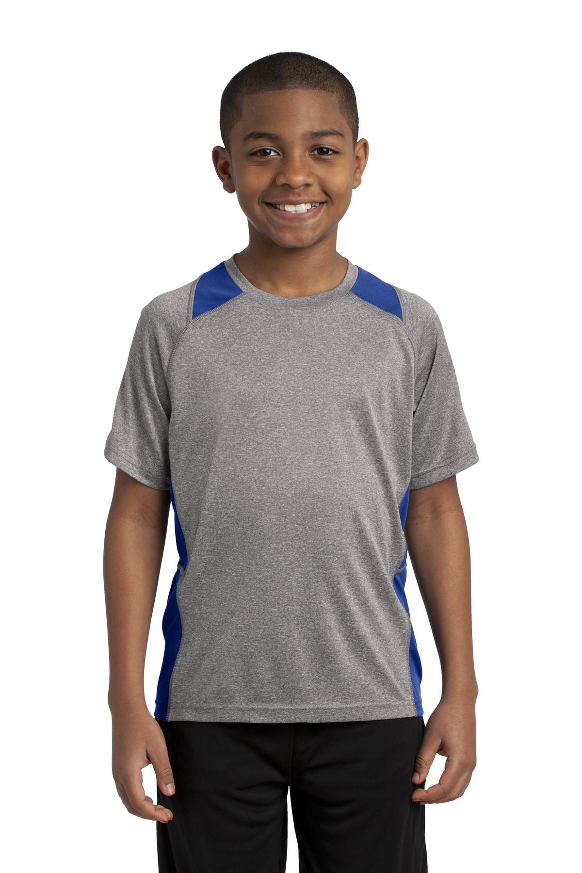 Sport-Tek YST361: Youth Heather Colorblock Contender Tee