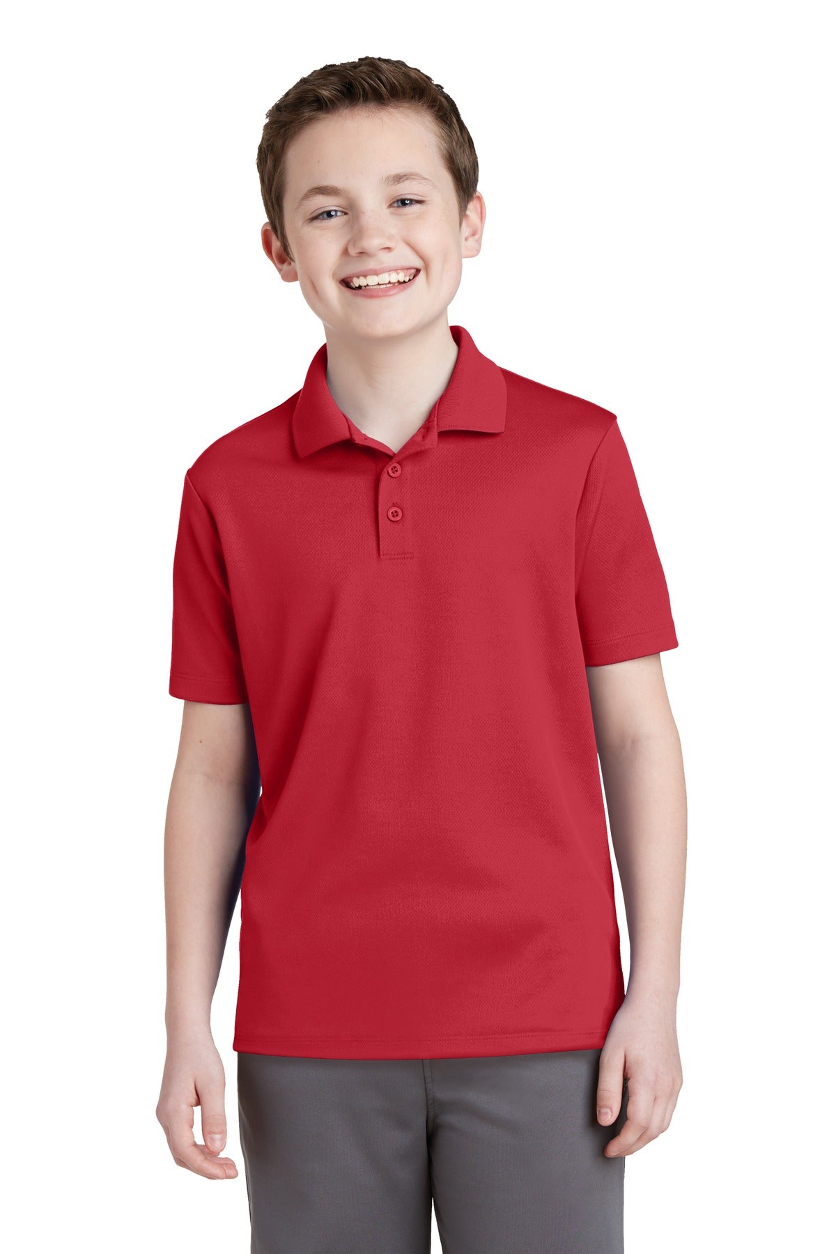 Sport-Tek YST640: Youth PosiCharge RacerMesh Polo