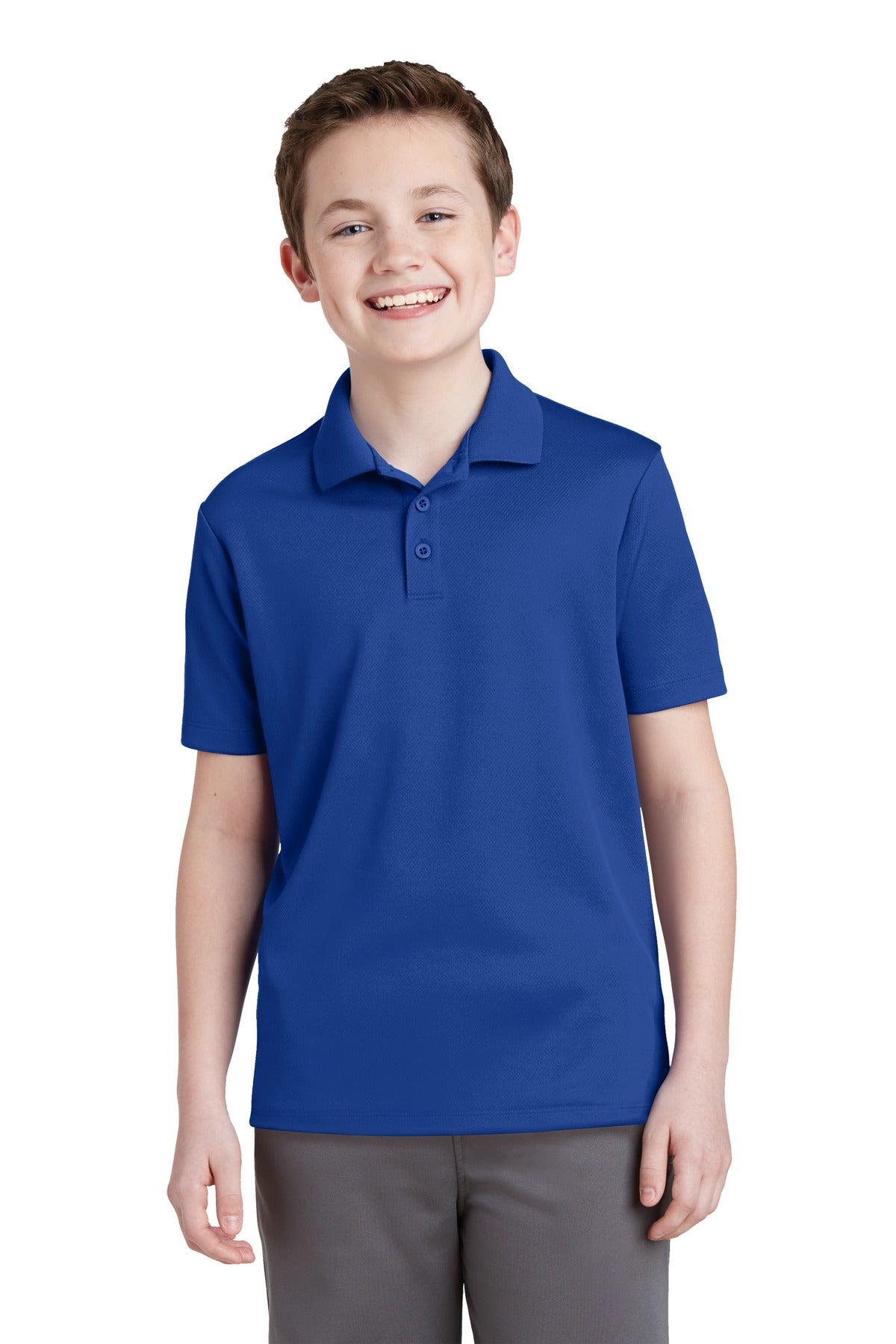 Sport-Tek YST640: Youth PosiCharge RacerMesh Polo