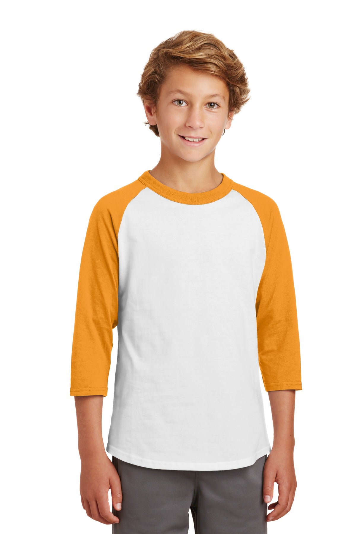 Sport-Tek YT200: Youth Colorblock Raglan Jersey