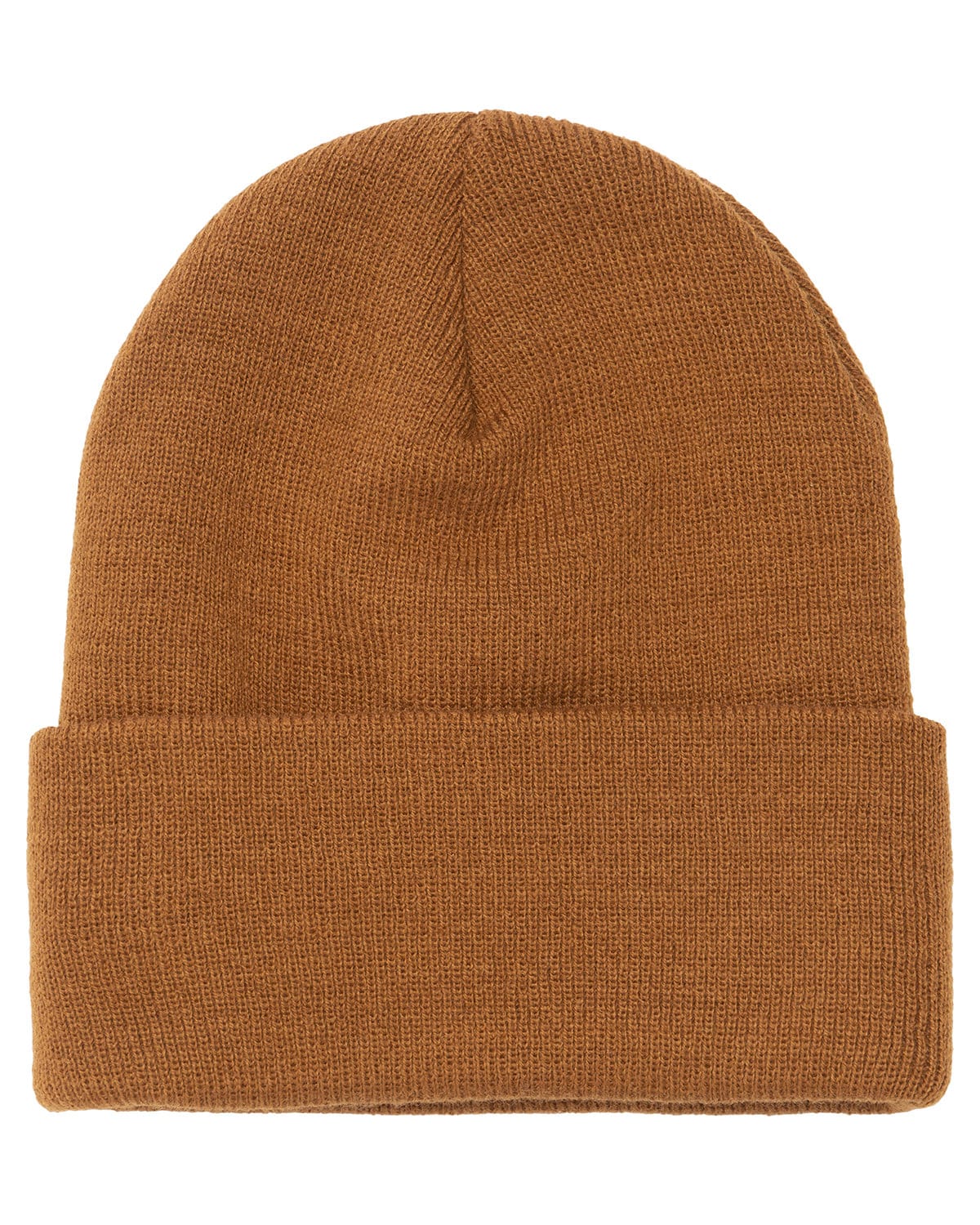 Yupoong Headwear OS / Caramel Yupoong 1501 Adult Cuffed Knit Beanie